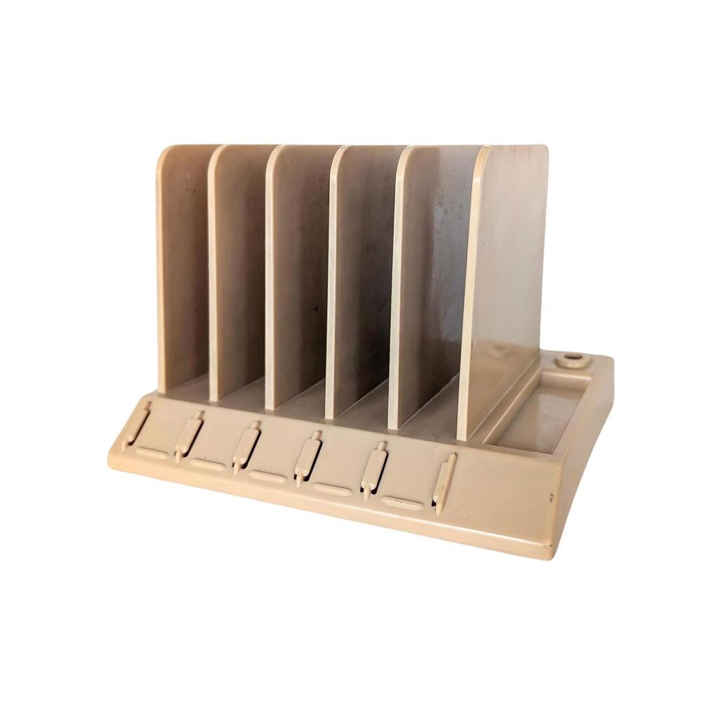 MCM Vintage Desk Pal Light Tan Letter Holder Desk Organizer
